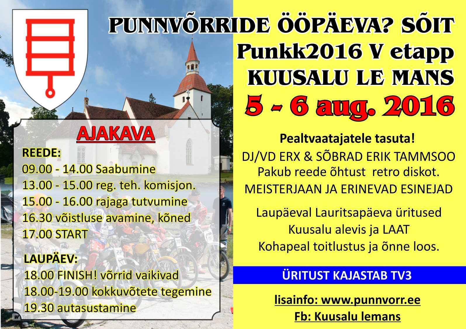 5 – 6. August Kuusalu day endurance race Phase V